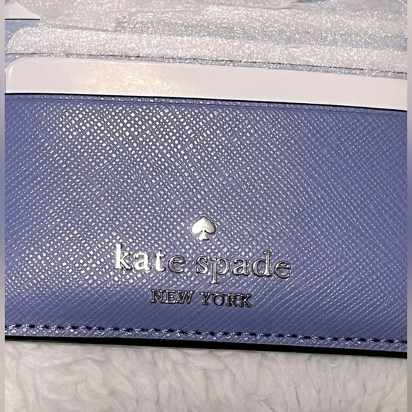 Kate Spade Madison small slim card holder size 4.08” W X 3.04” H X 0.4” D - Picture 9 of 16